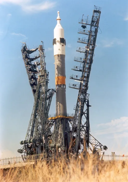 Framed Print : Soyuz spacecraft launch at the Russian Baikonur complex in Kazakhstan Framed Print : Soyuz spacecraft launch at the Russian Baikonur complex in Kazakhstan