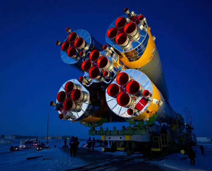 Framed Print : The Soyuz TMA-03M spacecraft to on its way to the launch pad at the Baikonur Cosmodrome, Kazakhstan Framed Print : The Soyuz TMA-03M spacecraft to on its way to the launch pad at the Baikonur Cosmodrome, Kazakhstan