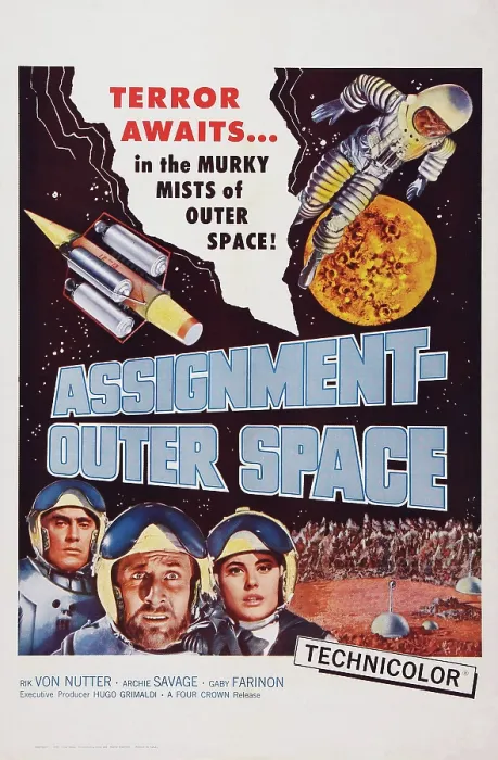 Framed Print : SPACE MEN, (aka ASSIGNMENT OUTER SPACE), US poster art, 1960 Framed Print : SPACE MEN, (aka ASSIGNMENT OUTER SPACE), US poster art, 1960