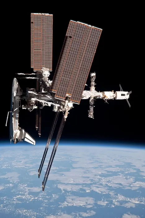 Framed Print : Space Shuttle Endeavor docked to the International Space Station. Photo taken from a departing Soyuz spacecraft, whose crew completed a 159 day space mission. May 23, 2011 Framed Print : Space Shuttle Endeavor docked to the International Space Station. Photo taken from a departing Soyuz spacecraft, whose crew completed a 159 day space mission. May 23, 2011