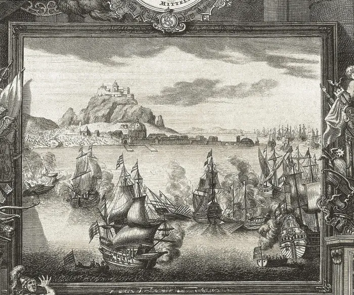 Framed Print : Spain (1706). War of the Soanish Succession. Siege of Gibraltar by Spaniards. Litography. FRANCE. Paris. National Library. AISA / Everett Collection**US SALES ONLY** Framed Print : Spain (1706). War of the Soanish Succession. Siege of Gibraltar by Spaniards. Litography. FRANCE. Paris. National Library. AISA / Everett Collection**US SALES ONLY**