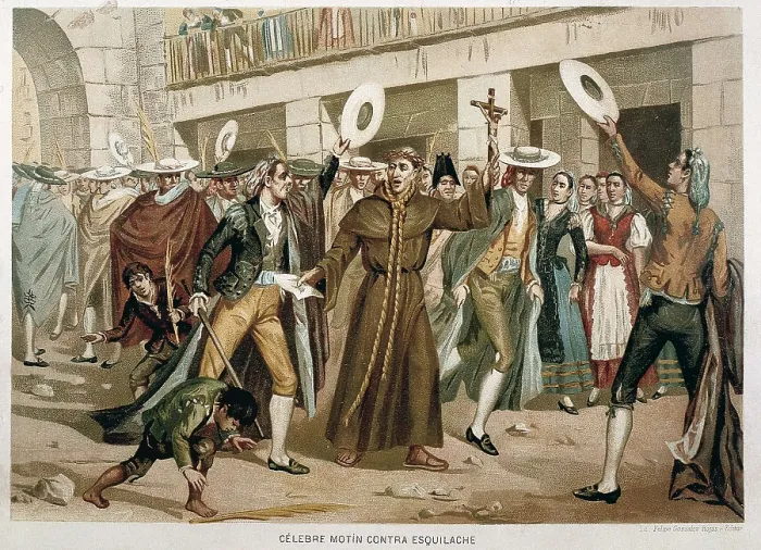 Framed Print : Spain (1766). Madrid. Esquilache Riots (26th March 1766). Litography. SPAIN. Barcelona. Biblioteca de Catalunya (National Library of Catalonia)