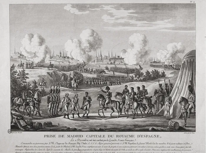 Framed Print : Spain (1808). Peninsular War. Capture of Madrid, capital of the kingdom of Spain. French troops. Etching. SPAIN. Madrid. National Library. AISA / Everett Collection**US SALES ONLY**