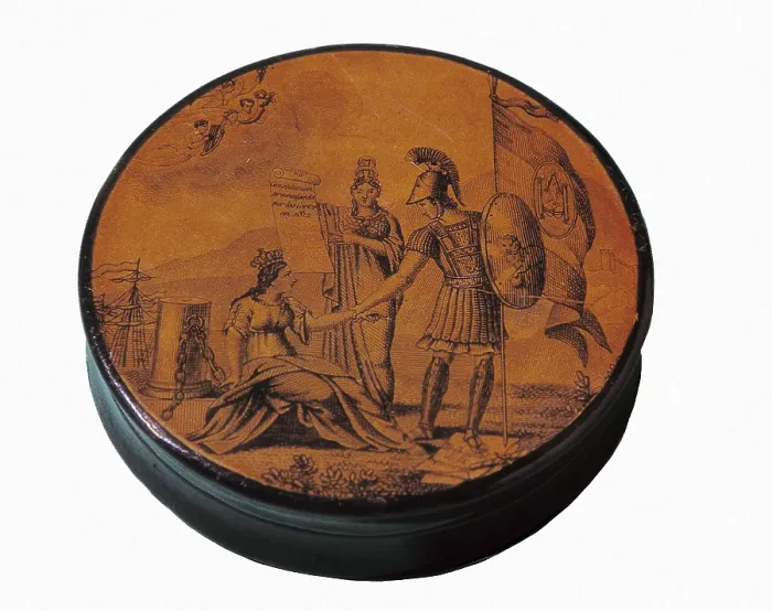 Framed Print : Spain (1812). Snuff boix with allegory of the Constitution of 1812. SPAIN. Vitoria. Museum of the Armera (armoury). AISA / Everett Collection**US SALES ONLY**