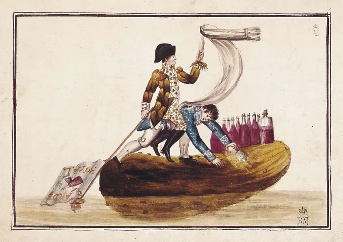 Framed Print : Spain (1813). Peninsular War. Expulsion of Joseph Bonaparte. Engraving. SPAIN. Madrid. National Library. AISA / Everett Collection**US SALES ONLY**