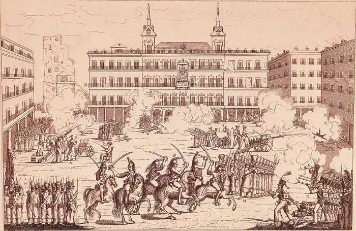 Framed Print : Spain (1822). Liberal Trienium. Madrid (7th July 1822). Triumph of Spanish Liberty. Etching. SPAIN. Madrid. National Library. AISA / Everett Collection**US SALES ONLY**