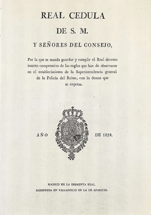 Framed Print : Spain (1824). Royal Decree (13th January 1824) by which the General Police of the Kingdom was created. AISA / Everett Collection**US SALES ONLY**