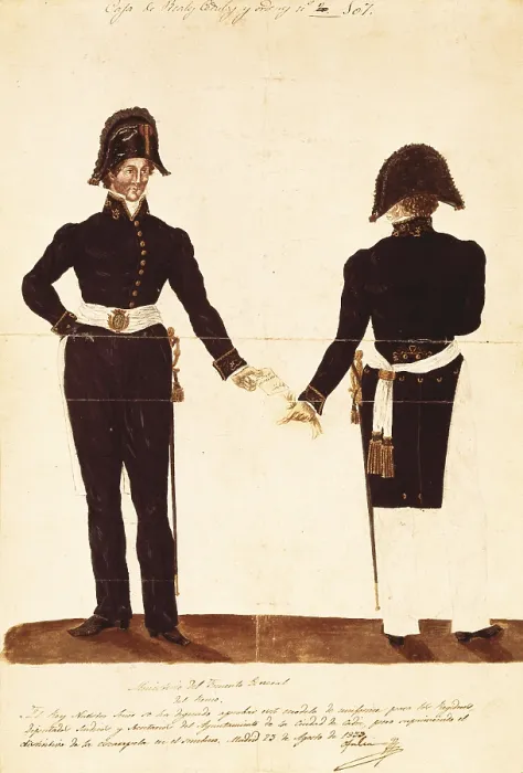 Framed Print : Spain (1833). Uniform for advisors, deputies and secretaries of the city of Cadiz. Litography. SPAIN. Cdiz. Cadiz Provincial Museum. AISA / Everett Collection**US SALES ONLY**