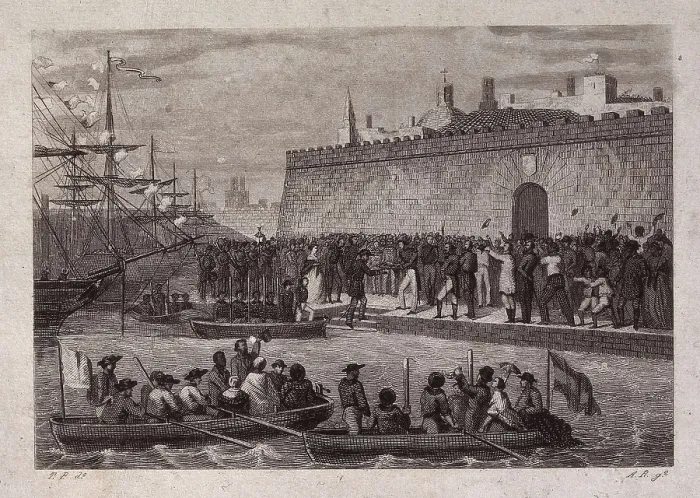 Framed Print : Spain (1847). Arrival of Juan Prim to Puerto Rico as a General Captain. Etching. SPAIN. Reus. Salvador Vilaseca Regional Museum. AISA / Everett Collection**US SALES ONLY**