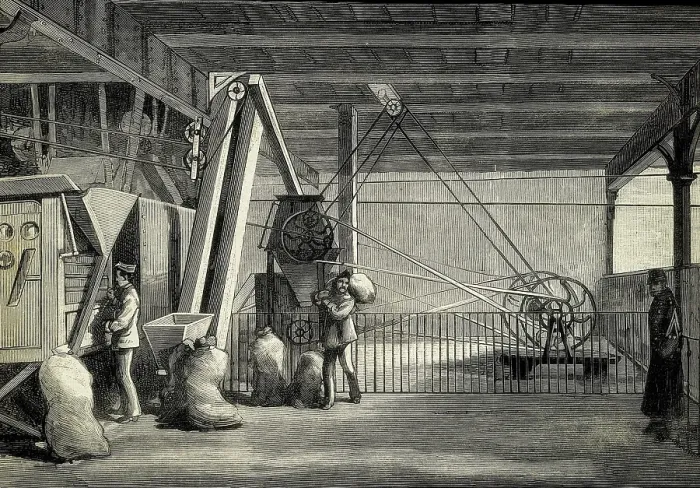 Framed Print : Spain (1884). Fombuena Mill. Engraving. AISA / Everett Collection**US SALES ONLY**