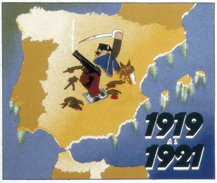 Framed Print : Spain (1919-1921). Poster about the repression of the labour movement. Edited by the Comissary of Propaganda of the Generalitat of Catalonia (1937). SPAIN. Barcelona Framed Print : Spain (1919-1921). Poster about the repression of the labour movement. Edited by the Comissary of Propaganda of the Generalitat of Catalonia (1937). SPAIN. Barcelona
