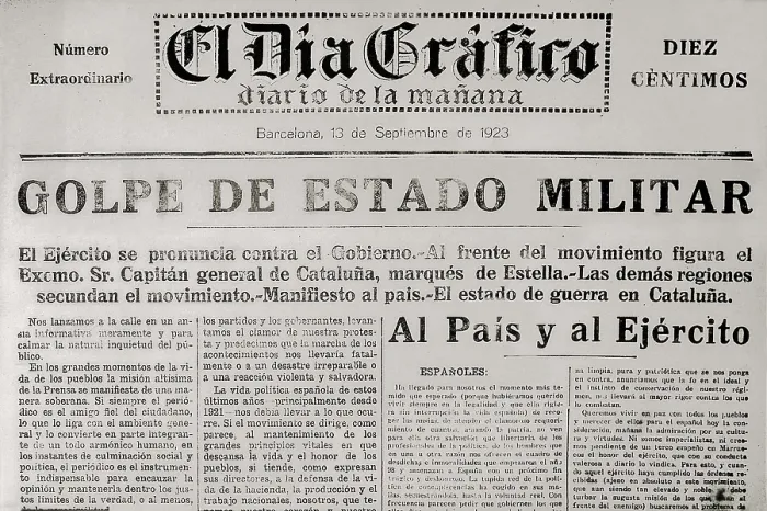 Framed Print : Spain (1923). Cover of 'Da Grfico' with the news of the Primo de Rivera's coup d'tat (Barcelona, 13th September 1923). AISA / Everett Collection**US SALES ONLY**