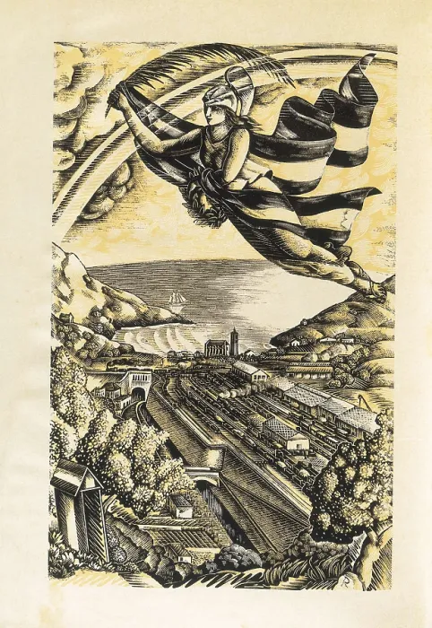 Framed Print : Spain (1939). Portbou. Engraving by Enric Ricart i Nin. Noucentisme. Xylography. SPAIN. Barcelona. Biblioteca de Catalunya (National Library of Catalonia) Framed Print : Spain (1939). Portbou. Engraving by Enric Ricart i Nin. Noucentisme. Xylography. SPAIN. Barcelona. Biblioteca de Catalunya (National Library of Catalonia)
