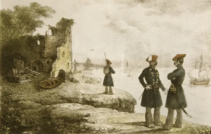 Framed Print : Spain (19th c.). Carlist Wars. Album of the Carlist troops of the North. Battalion of volunteers of Madrid. Litography. Private Collection Framed Print : Spain (19th c.). Carlist Wars. Album of the Carlist troops of the North. Battalion of volunteers of Madrid. Litography. Private Collection