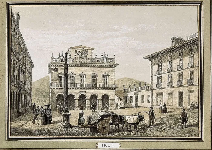 Framed Print : Spain (19th c.). Irun. Litography. SPAIN. Donostia. San Telmo Municipal Museum. AISA / Everett Collection**US SALES ONLY**