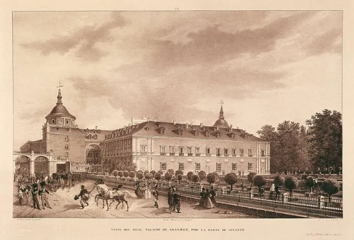 Framed Print : Spain (19th c.). Royal Palace of Aranjuez, eastern side. Litography. SPAIN. Madrid. National Library. AISA / Everett Collection**US SALES ONLY**