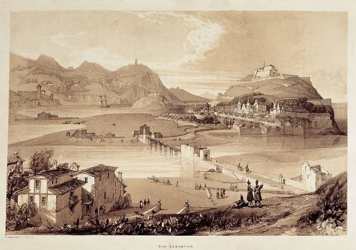 Framed Print : Spain (19th c.). San Sebastin. Litography. SPAIN. Donostia. San Telmo Municipal Museum. AISA / Everett Collection**US SALES ONLY**
