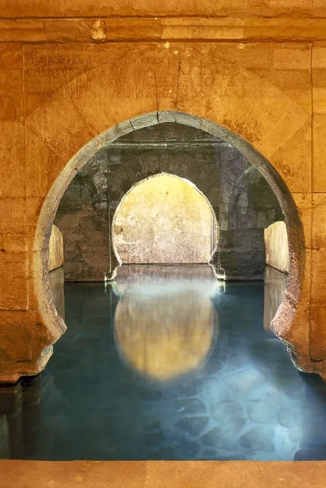 Framed Print : SPAIN. ANDALUSIA. GRANADA. Alhama de Granada. Interior of the Arabian baths, nowadays a spa-hotel. Architecture. AISA / Everett Collection**US SALES ONLY**