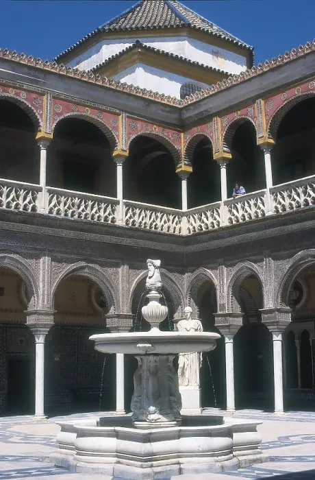 Framed Print : SPAIN. ANDALUSIA. Sevilla. Pilate's House. Pilate House. Courtyard. Renaissance art. Architecture. AISA / Everett Collection**US SALES ONLY**