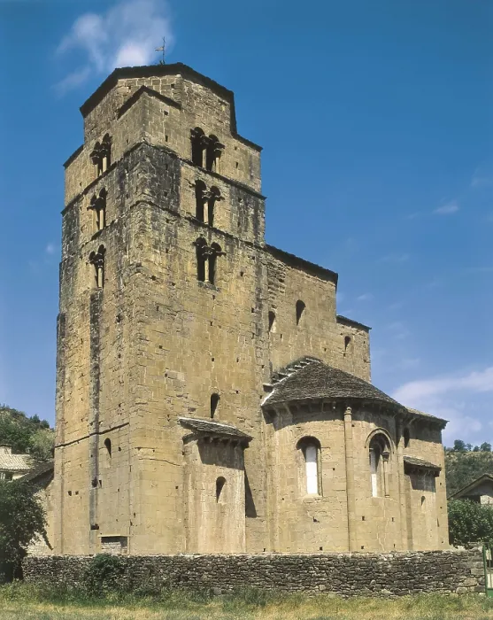 Framed Print : SPAIN. ARAGON. HUESCA. Santa Cruz de la Sers. Church of Monastery of Santa Mara (end 11th c.). Romanesque art. Architecture. AISA / Everett Collection**US SALES ONLY**