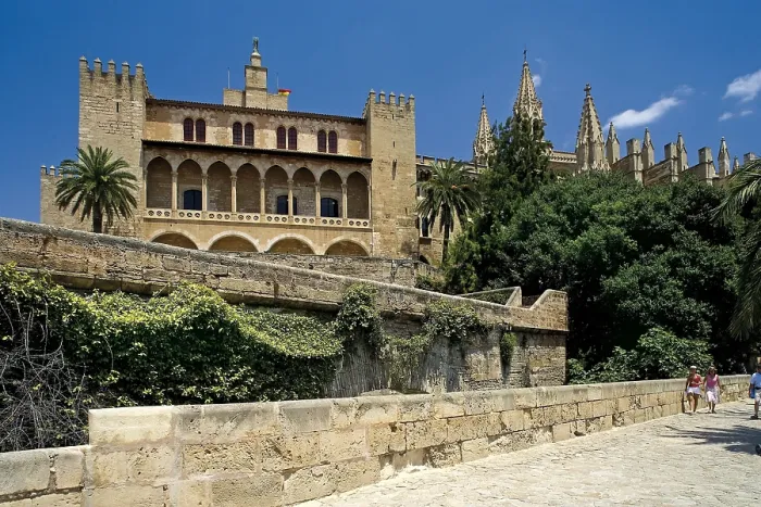 Framed Print : SPAIN. BALEARES. MALLORCA. Palma de Mallorca. Almudaina Palace (Palau de l'Almudaina). Architecture. AISA / Everett Collection**US SALES ONLY**
