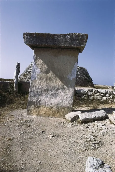 Framed Print : SPAIN. BALEARES. MENORCA. Taula de Trepuc, megalithic monument of the Talayotic period III (800-450 BC). Bronze Age. Talaiotic Culture. Architecture Framed Print : SPAIN. BALEARES. MENORCA. Taula de Trepuc, megalithic monument of the Talayotic period III (800-450 BC). Bronze Age. Talaiotic Culture. Architecture