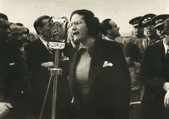 Framed Print : SPAIN. Barcelona. Federica Montseny in the commemoration of the first anniversary of Durruti's death (Barcelona, 1937). AISA / Everett Collection**US SALES ONLY** Framed Print : SPAIN. Barcelona. Federica Montseny in the commemoration of the first anniversary of Durruti's death (Barcelona, 1937). AISA / Everett Collection**US SALES ONLY**