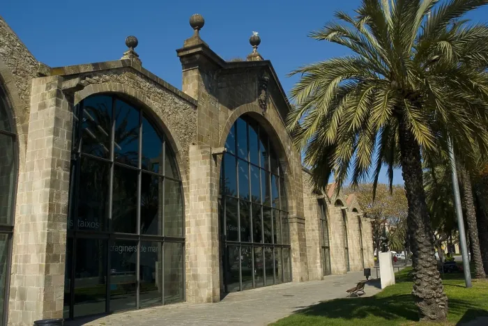 Framed Print : SPAIN. Barcelona. Raval (Chinese District). Entrance of the Drassanes Reials (Real Dockyards). Gothic building 13th - 15th century. Nowadays it houses the Maritime museum Framed Print : SPAIN. Barcelona. Raval (Chinese District). Entrance of the Drassanes Reials (Real Dockyards). Gothic building 13th - 15th century. Nowadays it houses the Maritime museum