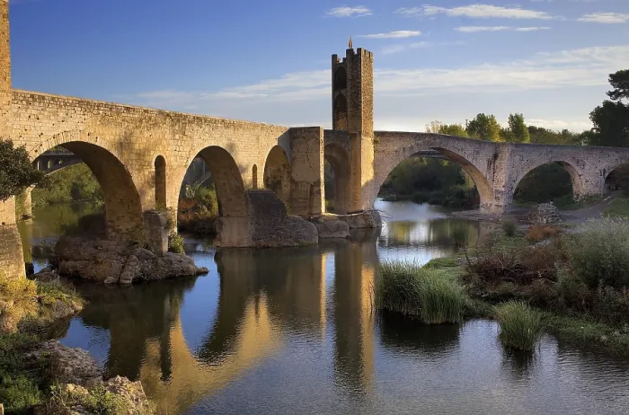 Framed Print : SPAIN. Besalu. Romanesque bridge over the Fluvi river. Romanesque art. - Lucas Vallecillos / Iberfoto / Everett Collection (356400)**US SALES ONLY** Framed Print : SPAIN. Besalu. Romanesque bridge over the Fluvi river. Romanesque art. - Lucas Vallecillos / Iberfoto / Everett Collection (356400)**US SALES ONLY**