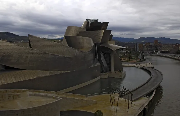 Framed Print : SPAIN. Bilbao. Guggenheim Museum Bilbao. Exterior sight. Architecture. Rafa Prez / AISA / Everett Collection - Image has fine art copyright