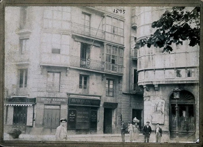 Framed Print : SPAIN. Bilbao. Spain. Basque Contry. Euskaldun Batzokija, Basque nationalist center created in 1894 by Sabino Arana. Headquarters in Bilbao. SPAIN. Artea. Sabino Arana Foundation
