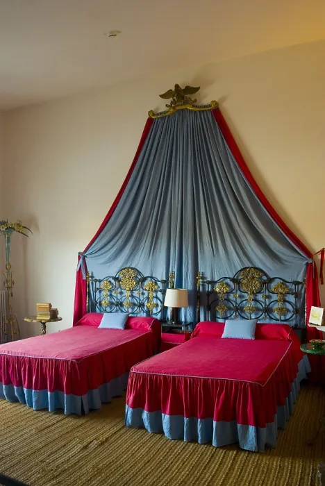 Framed Print : SPAIN. Cadaqus. Portlligat. House - museum Salvador Dali. Bedroom of Dal and Gala. Surrealism. Fabrizio Finetti / AISA / Everett Collection - Image has fine art copyright
