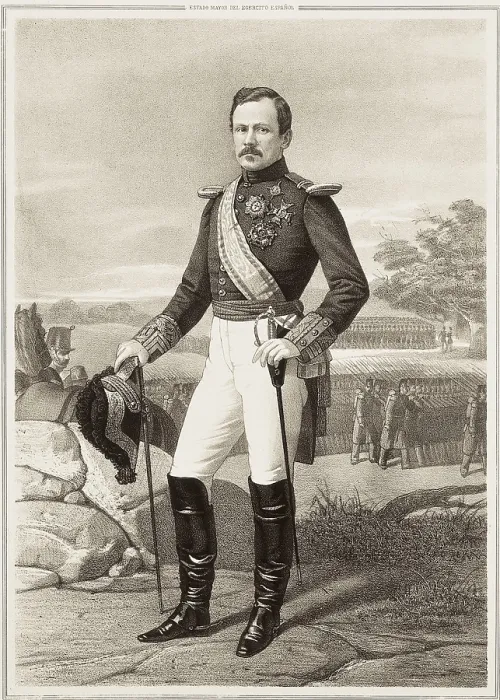 Framed Print : Spain. Carlist Wars. Rafael Echage. Litography. SPAIN. Madrid. National Library. AISA / Everett Collection**US SALES ONLY**