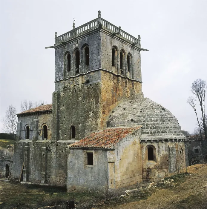 Framed Print : SPAIN. CASTILE AND LEON. BURGOS. Los Ausines. San Quirce. Romanesque church of the monastery of San Quirce (1147). Romanesque art. Architecture