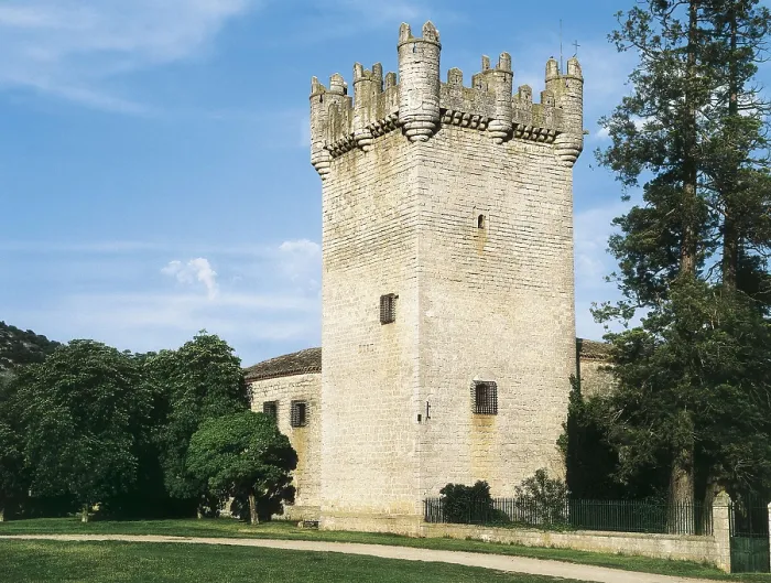 Framed Print : SPAIN. CASTILE AND LEON. BURGOS. Pampliega. Torrepadierne. Medieval tower of Valdivieso (15th-16th c.). Architecture. AISA / Everett Collection**US SALES ONLY**