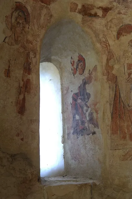 Framed Print : SPAIN. CATALONIA. Castell de Mur. Conca de Tremp. Collegiate Church of Santa Mara de Mur (11th c.). Paintings on the apse. Romanesque art. Fresco Framed Print : SPAIN. CATALONIA. Castell de Mur. Conca de Tremp. Collegiate Church of Santa Mara de Mur (11th c.). Paintings on the apse. Romanesque art. Fresco