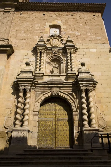 Framed Print : SPAIN. CATALONIA. LLEIDA. Guissona. Collegiate church of Santa Maria (Saint Mary). Main door. 18th century. Neoclassicism. Architecture