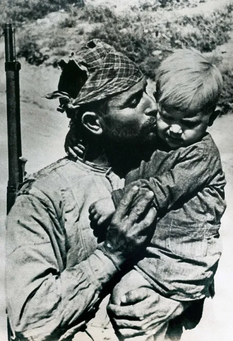 Framed Print : Spain. Civil War. Republican peasant saying goodbye to his son before leaving to front. SPAIN. Salamanca. Archivo Histrico Nacional. AISA / Everett Collection**US SALES ONLY** Framed Print : Spain. Civil War. Republican peasant saying goodbye to his son before leaving to front. SPAIN. Salamanca. Archivo Histrico Nacional. AISA / Everett Collection**US SALES ONLY**