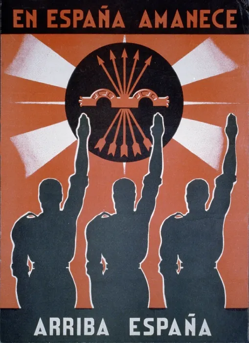 Framed Print : IN SPAIN IT IS DAWNING -- ARISE SPAIN. Spanish Civil War poster presenting Nationalist pro-Franco propaganda Framed Print : IN SPAIN IT IS DAWNING -- ARISE SPAIN. Spanish Civil War poster presenting Nationalist pro-Franco propaganda