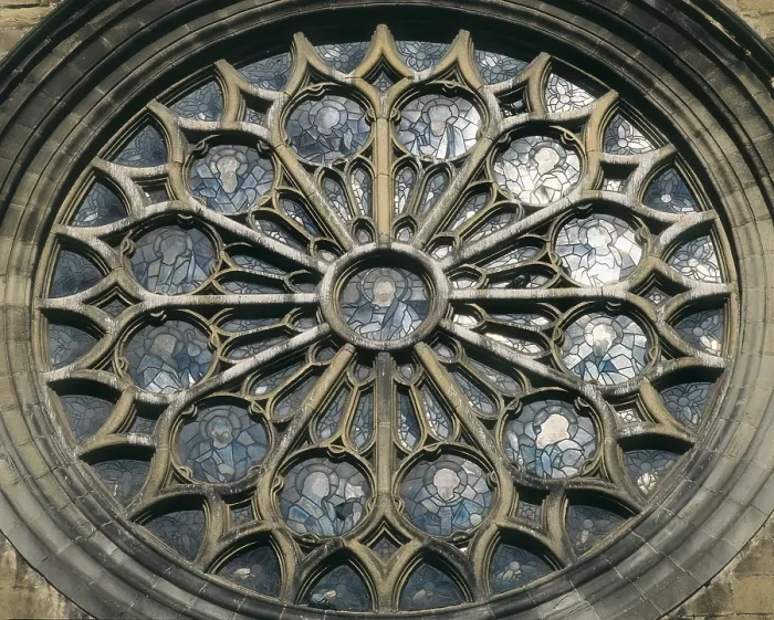 Framed Print : SPAIN. Donostia. Church of San Vicente Mrtir. Rose window (1507). Gothic art. Architecture. AISA / Everett Collection**US SALES ONLY**
