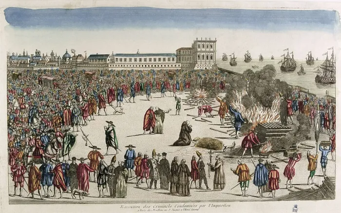 Framed Print : Spain. Execution of the criminals by the Inquisition. Engraving. SPAIN. Madrid. National Library. AISA / Everett Collection**US SALES ONLY** Framed Print : Spain. Execution of the criminals by the Inquisition. Engraving. SPAIN. Madrid. National Library. AISA / Everett Collection**US SALES ONLY**