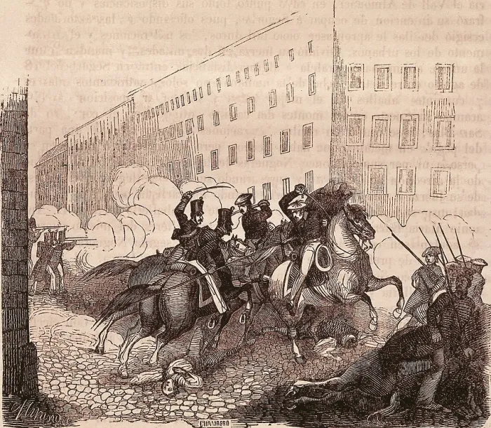 Framed Print : Spain. First Carlist War. Action of Cabrera in Segorbe. Engraving. SPAIN. Madrid. National Library. AISA / Everett Collection**US SALES ONLY** Framed Print : Spain. First Carlist War. Action of Cabrera in Segorbe. Engraving. SPAIN. Madrid. National Library. AISA / Everett Collection**US SALES ONLY**