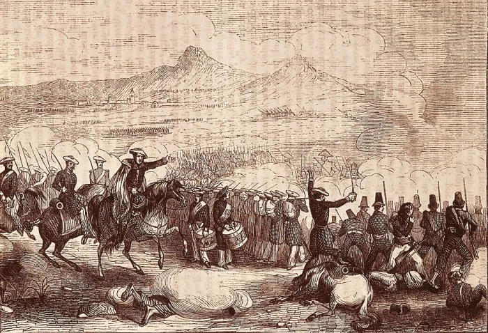 Framed Print : Spain. First Carlist War. Action of La Snia. Engraving. SPAIN. Madrid. National Library. AISA / Everett Collection**US SALES ONLY**