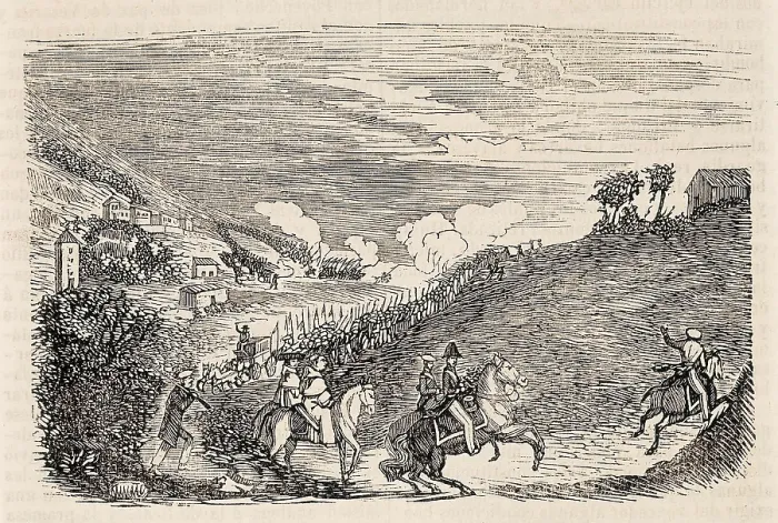 Framed Print : Spain. First Carlist War. Carlos escaping to France. Litography. SPAIN. Madrid. National Library. AISA / Everett Collection**US SALES ONLY**