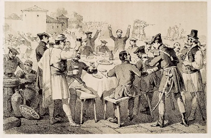 Framed Print : Spain. First Carlist War. Horrible feast of Burjassot (1837). Cabrera's troops. Engraving. AISA / Everett Collection**US SALES ONLY**