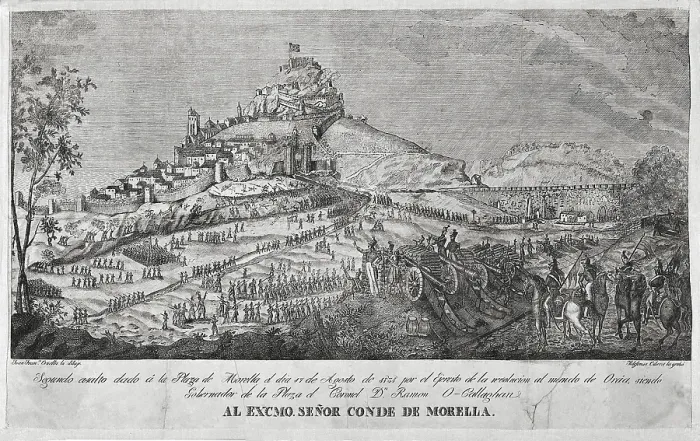 Framed Print : Spain. First Carlist War. Second assault to Morella by the army of Oria. Engraving. SPAIN. Madrid. National Library. AISA / Everett Collection (41408)**US SALES ONLY**
