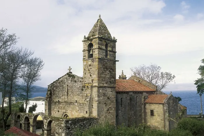 Framed Print : SPAIN. GALICIA. LA CORUNA. Finisterre. Church of Santa Mara de Fisterra (12th c.). Romanesque art. Architecture. AISA / Everett Collection**US SALES ONLY**