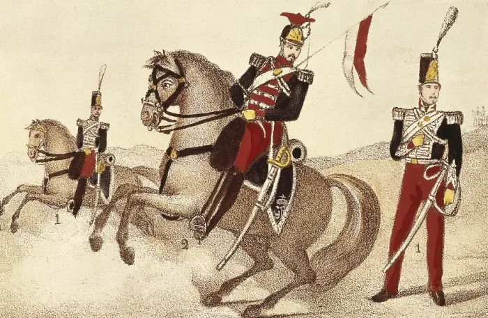 Framed Print : Spain. Hunters on horseback and lanciers of the Royal Guard (1833). Litography. SPAIN. Madrid. National Library. AISA / Everett Collection**US SALES ONLY** Framed Print : Spain. Hunters on horseback and lanciers of the Royal Guard (1833). Litography. SPAIN. Madrid. National Library. AISA / Everett Collection**US SALES ONLY**