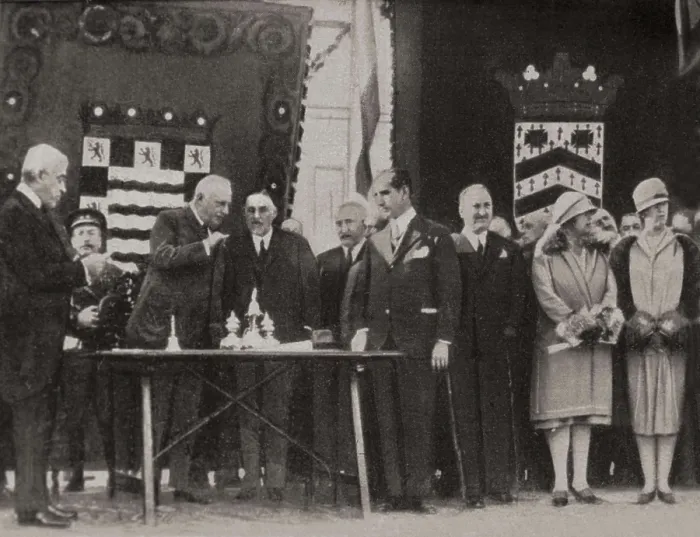 Framed Print : SPAIN. Jerez de la Frontera. Spain. Primo de Rivera's Dictatorship (1923-1930). Miguel Primo de Rivera visiting Jerez de la Frontera