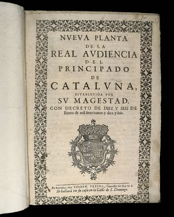 Framed Print : Spain. Kingdom of Felipe V. Decree of Nueva Planta (1716). SPAIN. Barcelona. Barcelona University Library. AISA / Everett Collection**US SALES ONLY** Framed Print : Spain. Kingdom of Felipe V. Decree of Nueva Planta (1716). SPAIN. Barcelona. Barcelona University Library. AISA / Everett Collection**US SALES ONLY**